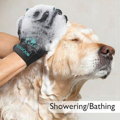 COOLJOB Patented Pet Grooming Gloves with Web, Dog Washing, Bathing, Large - Image 4
