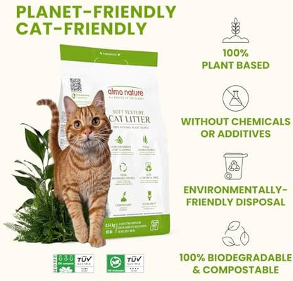 Natural Unscented Cat Litter - 10 lbs - Plant-Based, Clumping, Biodegradable, Non-Toxic, Compostable, Eco-Friendly, Odor Control, Low Dust, Safe for Cats & Kittens. (Pack of 2) - Image 3