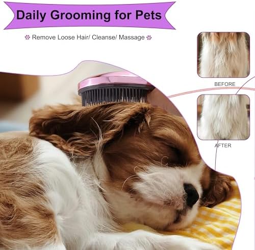 Gentle Grooming Puppy Brush with Gift Box (Electroplating Purple) - Image 5