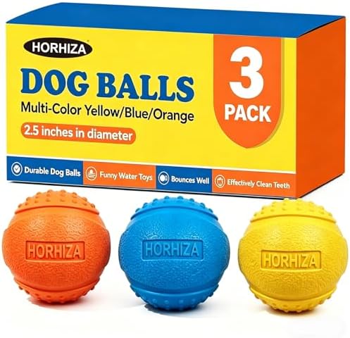 3 Pack Dog Balls, Size Medium for Dogs 20-60 lbs by Unknown
