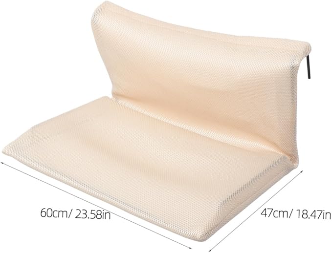 BESPORTBLE Hanging Cat Hammock for Bedside Fence Detachable and Cat Bed with Mesh for Indoor and Outdoor Use Shaped Design Light for Cats