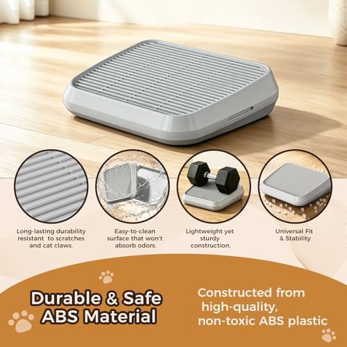 Litter Box Step for Cat - Litter Box Ramp with Filter Function for Automatic Litter Box, Washable Easy Cleaning Robot Catcher Ramp Collection Stairs for Older Geriatric Senior Cat or Kitten - Image 3
