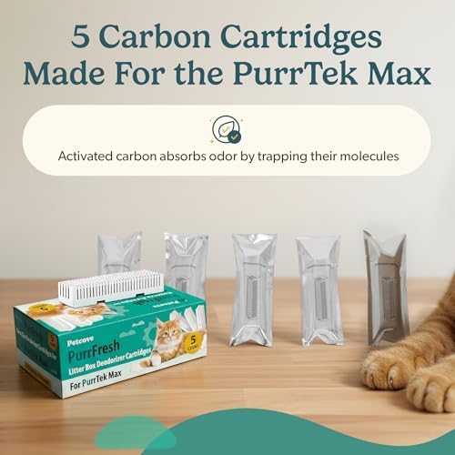 PetCove PurrFresh Litter Box Odor Eliminator for PurrTek Max, 5 Pack - Image 3