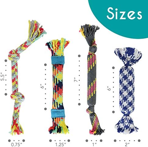 rocket & rex Puppy Tug Rope Toys for Small Dogs, Teething (4pk) - Image 5