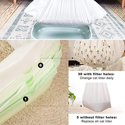 35 Count Cat Litter Box Liners, Sifting Litter Box Liners - Image 5