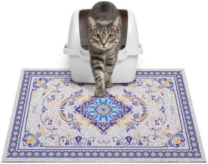 Glittme Cat Litter Mat, 24"x15" Non-Slip Washable Trapping Mat for Cats by Glittme