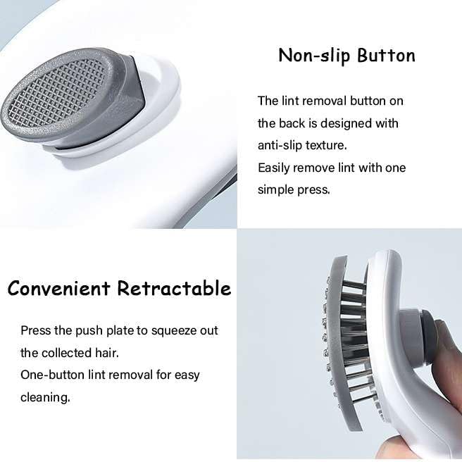 Cat Brush for Shedding, Kitten Brushes for Indoor Cats, For Long or Short Haired Cats,Cat Hair Brush Grooming Deshedding Brush for Dog Kitten Removes Loose Fur and flea removal comb - Image 4