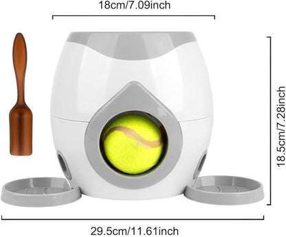 Interactive Dog Puzzle Toy - Drop The Ball to Get Treats, 2-in-1 Treat Dispenser & Slow Feeder for Healthy Eating, Keep Them Busy and Stop Boredom, Fun and Durable for All Breed