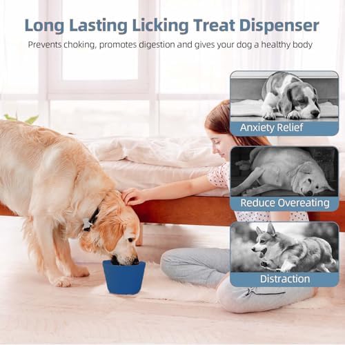 Dog Lick Bowl, Non-Slip Freeze Slow Feeder Small Medium, 1.6 Cup - Image 6