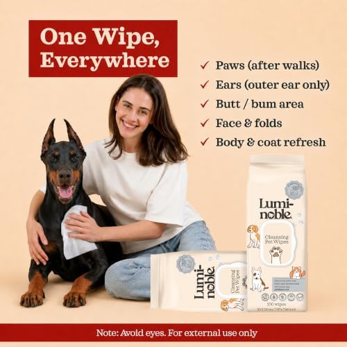 Dog & Cat Wipes Unscented – 100 Ct Hypoallergenic Pet Wipes, Fragrance Free - Image 3