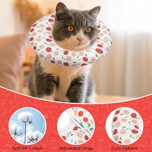 Seyezo Cat Cone Collar Soft, Adjustable Cat Recovery Cone, Pink Cherry, L - Image 3