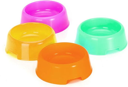 Bettli 5Pcs/Set Plastic Candy Color Pet Cat Dog Puppy Rabbit Animal Practical Food Water Bowl-Random Color