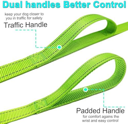 10FT Dog Leash with Traffic Handle Reflective Large Medium Dogs - Image 2