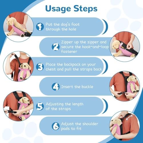 YUDODO Pet Dog Carrier Backpack Adjustable Front Carrier for Small Dog Cat - Image 3