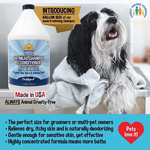 Bodhi Dog Natural Oatmeal Dog Shampoo & Conditioner - Hypoallergenic Formula - Naturally Deodorize Dogs, Cats & Pets - Moisturizes Dry, Itchy & Sensitive Skin - Made in USA (1 Gallon) - Image 2
