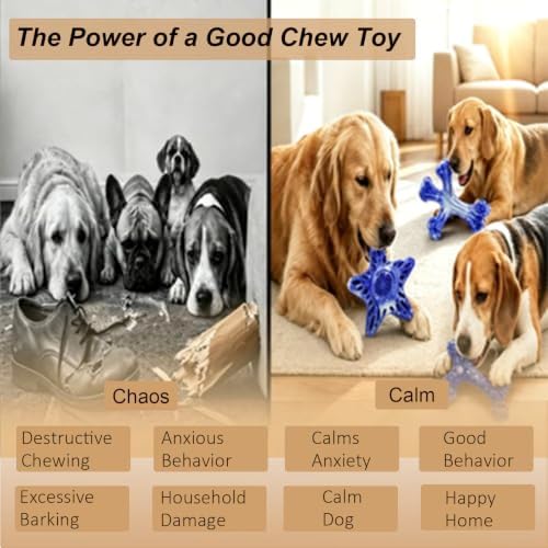 YINEYA Dog Toys for Aggressive Chewers, 3-Pack Tough Dog Chew Toys - Image 6