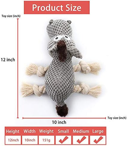 Sedioso Dog Toy, Large Dog Squeaky Toys, Stuffed Animal Dog Plush Toy for Puppy, Small, Middle, Large Dogs (Donkey(Grey)) - Image 5