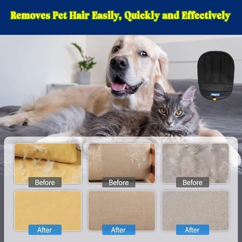 PEKS (2 Pcs) Pet Hair Remover Tool for Sofas, Car Seats, Bed, Couch, Clothing, Carpets. Newly Upgraded Reusable Electrostatic Brush, Pet Hair Removal Gloves for Dogs, Cats - Image 3