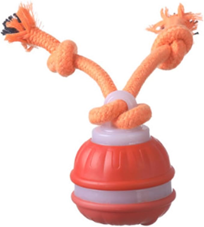 Auto Bouncing Pet Toy with Noise Maker ABS Indoor Outdoor Use for Puppy Exercise Chew Interactive Pet Ball