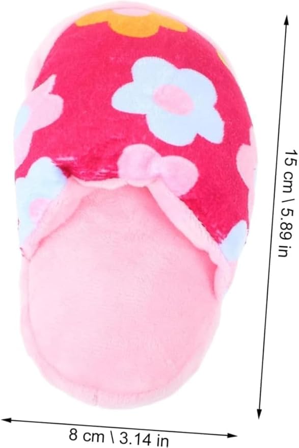 Durable Chew-Resistant Dog Toys with Interactive Squeaker - Double-Layer Oxford Fabric Plush Pet Chew Toys for Aggressive Chewers, Machine Washable (Slipper Design, Multicolor)