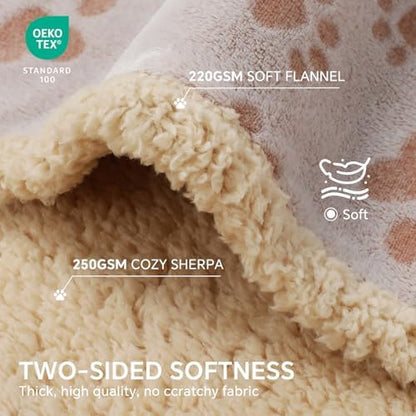 Luciphia Waterproof Dog Blanket Reversible Sherpa Fleece for Small Dogs Cat - Image 2