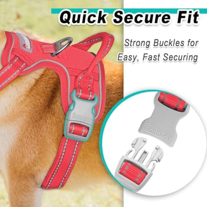 BARKBAY Dog Harness for Large Dog No Pull Mesh 2 Clips Dog Vest - Image 7