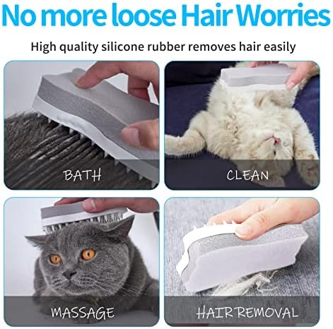 Mooncat Cat Brush - 2-in-1 Silicone Grooming & Furniture Hair Remover - Image 2