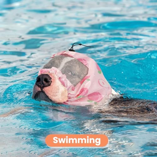 Nanaki Dog Shower Cap-Ear Protection for Bath, Adjustable Grooming Ear Cover, Waterproof Shower Caps for Dogs Hat, Reusable Pet Shower Caps for Bathing Grooming Swimming Drawstring Can be Trimmed - Image 7