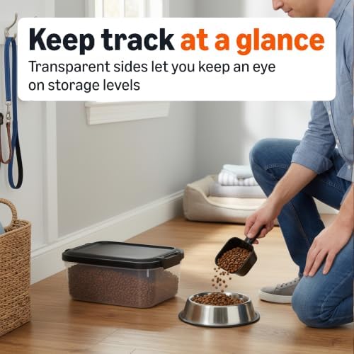 Amazon Basics Pet Food Storage Container, BPA-Free, Detachable Scoop, Secure Seal, 10lbs - Image 3