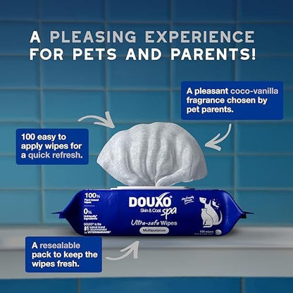 DOUXO SPA Dog Wipes for Paws, Butts, Tear Stains and Cleaning, 100 Wipes - Image 6