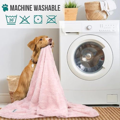 PetAmi Soft Plush Sherpa Dog Blanket for Pet Cat, Small 24x32, Pink - Image 6