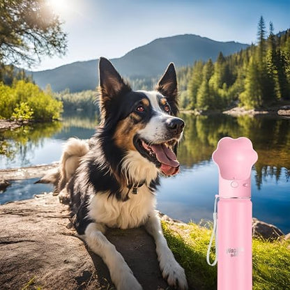 Stainless Steel Dog Travel Water Bottle, Vacuum Insulated Portable Dog Water Dispenser, Drink Cup and Snack Container On The Go, Outdoor Walking, Hiking, Travel (Pink, 22oz) - Image 6
