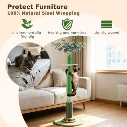 37.5'' Tall Cat Scratching Post,Cat Toys,Scratcher Tree for Indoor - Image 4