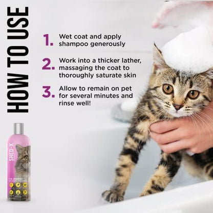 Shed-X Shed Control Shampoo for Cats, 8 oz, Vitamins & Antioxidants - Image 4