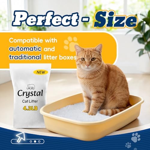 LMJP Crystal Cat Litter for Long-Lasting Odor Control, Non-Clumping, 17.2lb - Image 7