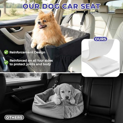 BurgeonNest Small Dog Car Seat for Dogs Up to 25 lbs (Black) - Image 2