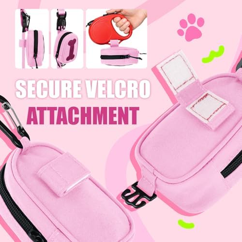 Dog Poop Bag Holder for Various Leashes,Hands Free Dog Bags Holder with Hook loop/Carabiner Clip,Bags Rolls Holder-Large Capacity,Dogs Walking,EXCLUDED - Image 5