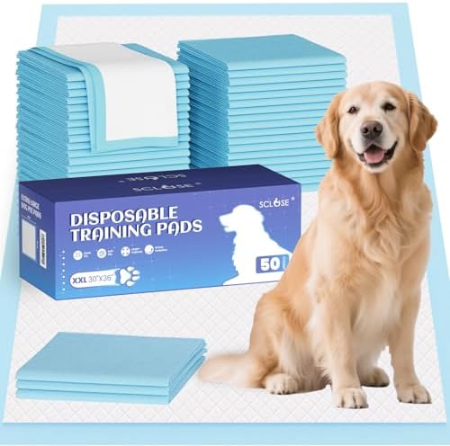 SCLOSE Puppy Pads XXL 50 Count 30"x36" Dog Pee Pads Extra Large Wee Wee Pad by SCLOSE