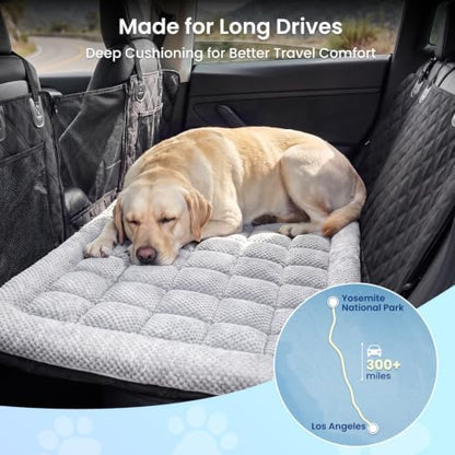 REEVAA Dog Bed Mat for Car Back Seat Grey, 54x24x2 inch - Image 3