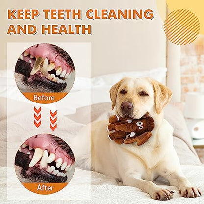 Letsmeet Interactive Plush Dog Squeaky Toys Fun Puppy Toy with Crinkle Paper for Interactive Chew and Play Beat Boredom with This Dog Puzzle Toy for Small Medium Large Dogs - Image 3