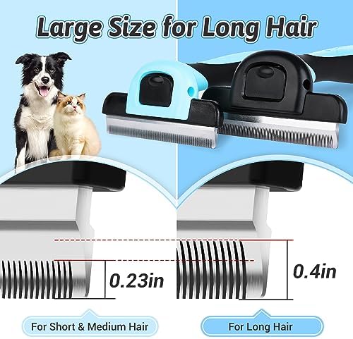 MIU COLOR Long Hair Pet Grooming Brush for Medium & Large Dogs & Cats,Blue - Image 2