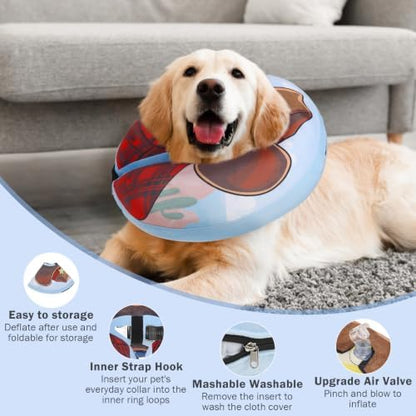SCENEREAL Dog Cone Alternative After Surgery Donut Collar, Soft Inflatable - Image 5