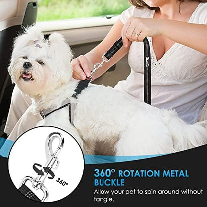 SlowTon Dog Seat Belt for Car, 2 Pack Dog Car Harness Seatbelt with Bungee - Image 4