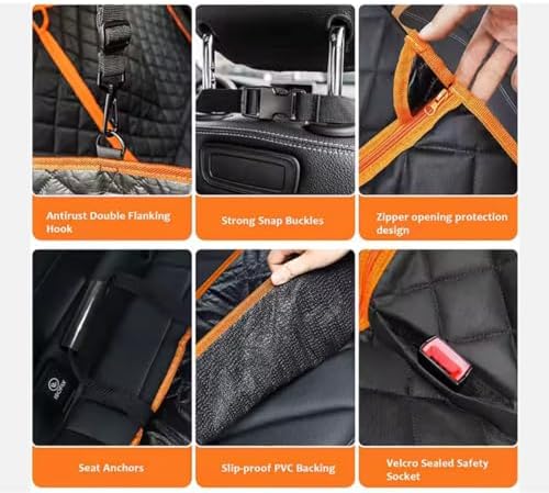 Dog Car Seat Cover for Back Seat | Pet Cover | Dog Barrier Puppy Accessories | Waterproof car seat Protector, Scratchproof, Nonslip | Easy to Install Universal Fit for SUVs Trucks. - Image 7