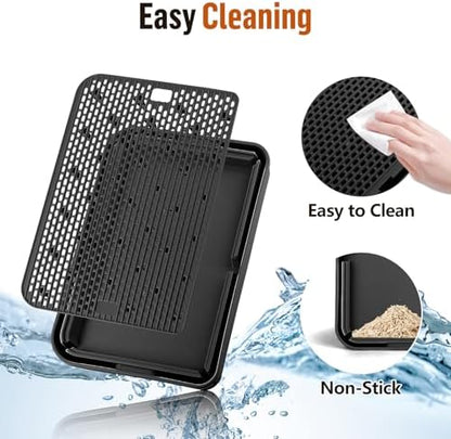 Cat Litter Box Step, Large Cat Litter Ramp with Filter Function, Black - Image 5
