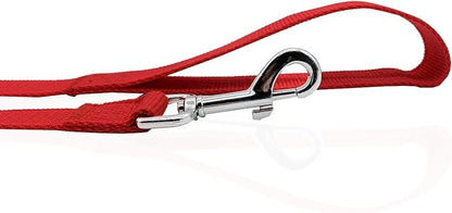 Nylon Dog Leash 16 Feet Long, Walking Training Dog Leashes for Medium Large Dogs（1" X 16 ft，Red）