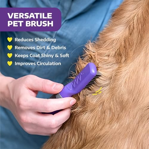Hertzko Cat and Dog Dematting Tools Single Sided Dog and Cat Dematting Comb - for All Pets - Effortlessly Removes Tangles, Mats, and Loose Fur - Safe, Easy Grooming for Cats and Dog - Large - Image 2
