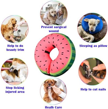 Inflatable Dog Cone Collar for After Surgery, Soft Adjustable Blow up Donut E-Collar for Small Medium Large Dog and Cats - Image 3