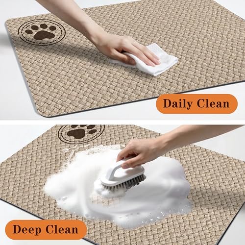 Pet Feeding Mat for Floors Waterproof Dog Mat for Food and Water Absorbent Quick Dry Non Slip mat for Cat Bowls - Image 5