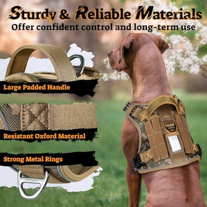 rabbitgoo Tactical Dog Harness for Large Dogs, No Pull Service Pet Vest - Image 5